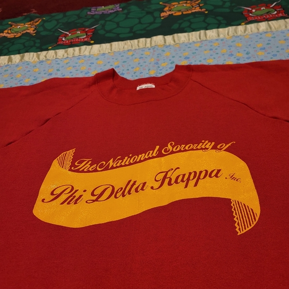 🏫🏠 Vtg 🔥 Phi Delta Kappa 💎 Sorority Sweater XXL ♥️ 80s 90s Made in USA 🇺🇸 - Picture 6 of 9